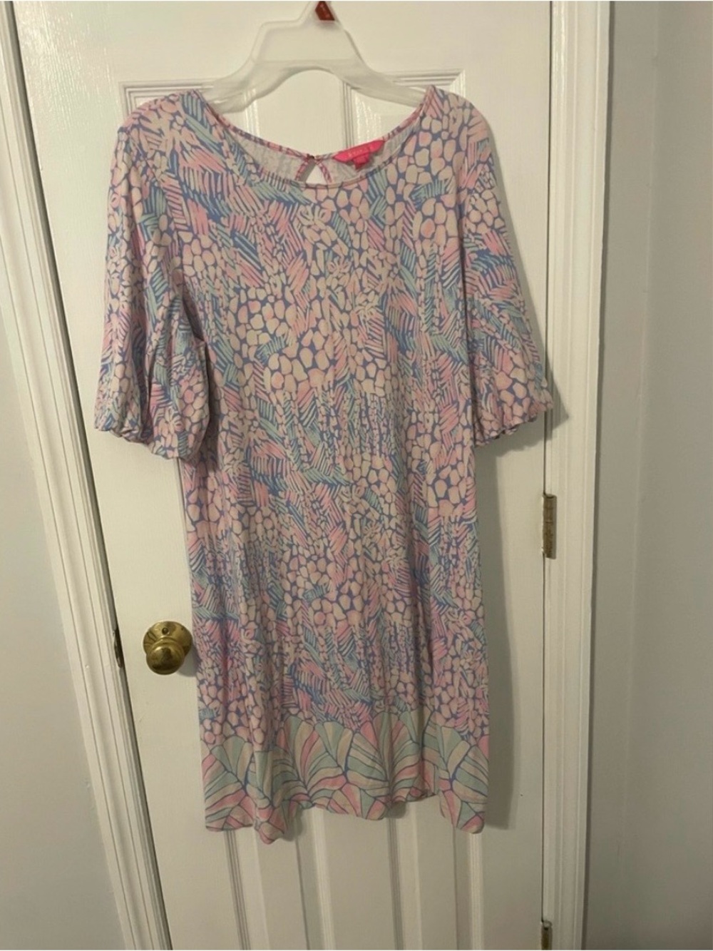 Pastel Pink and Blue Lilly Pulitzer T Shirt Dress